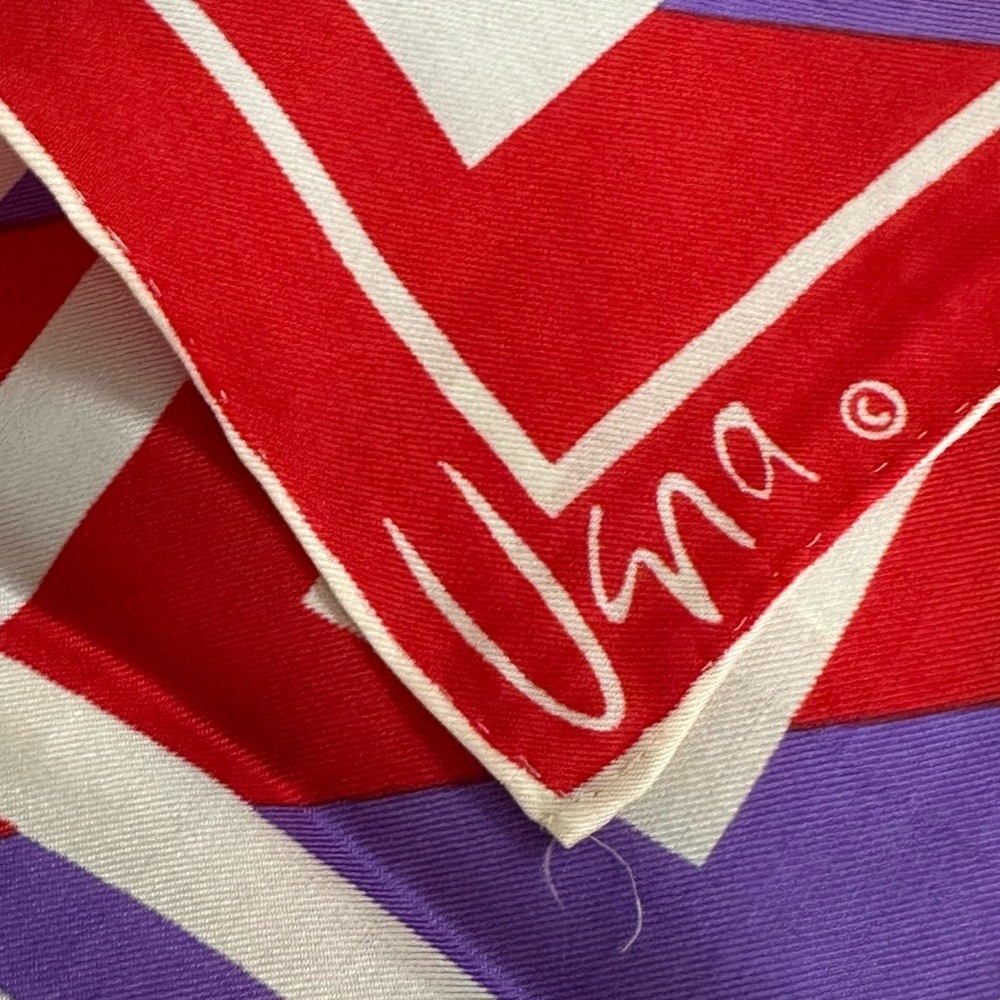 Vera Neumann Handrolled Silk Scarf EVC - Picture 2 of 3